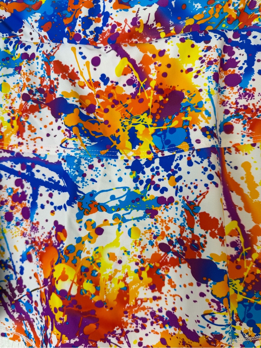 Queen of the Court Paint-Splash Skirt in Royal Blue Accent - Picture 4 of 8